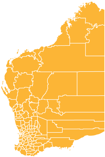 WA yellow map